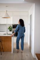 Veste jeans à rayures, Bleu jeans, 36