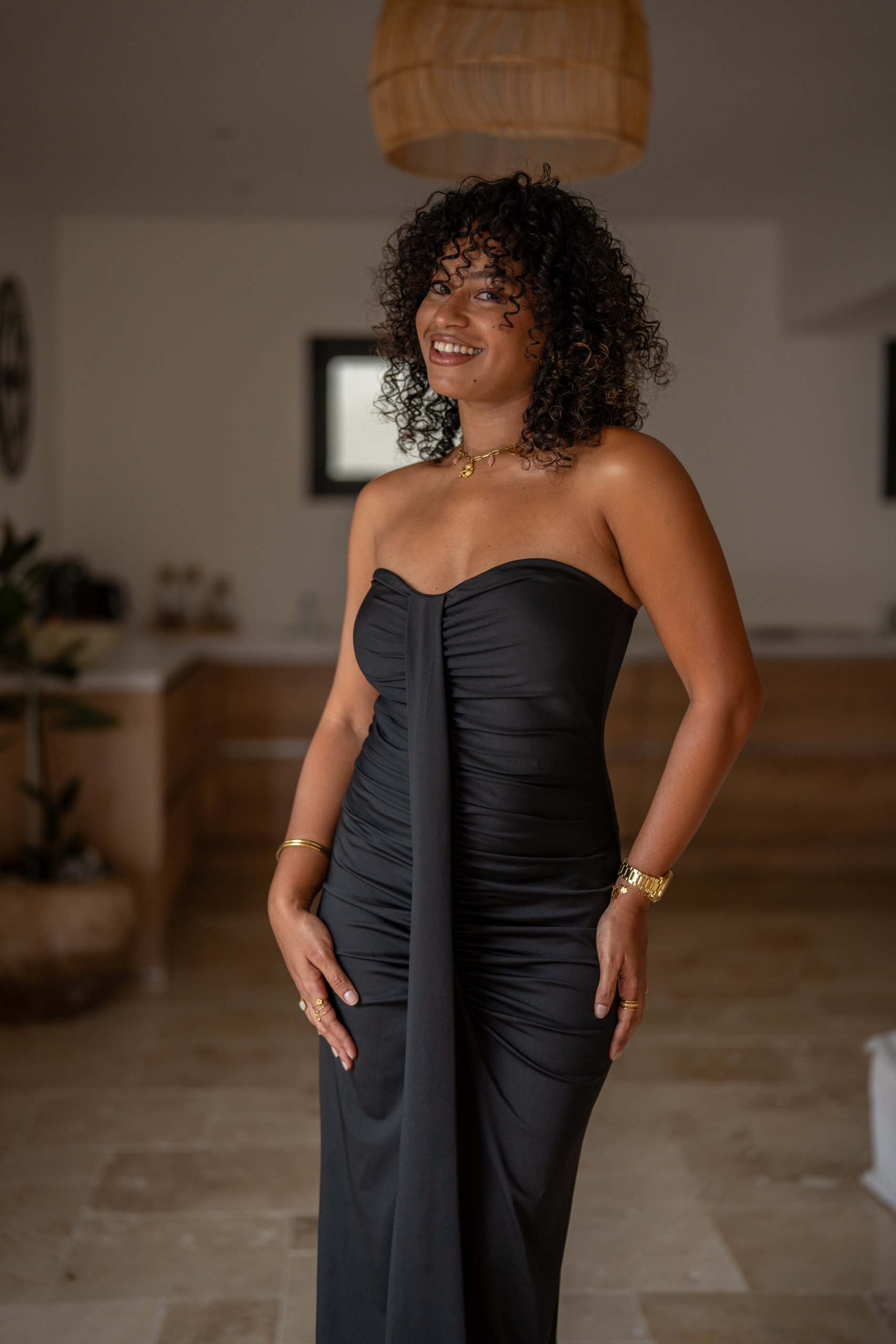 Robe bustier moulante, Bordeaux, L