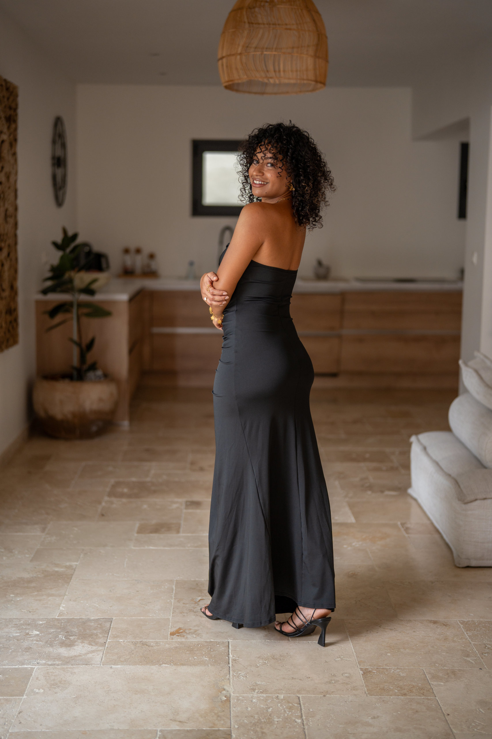 Robe bustier moulante, Bordeaux, L