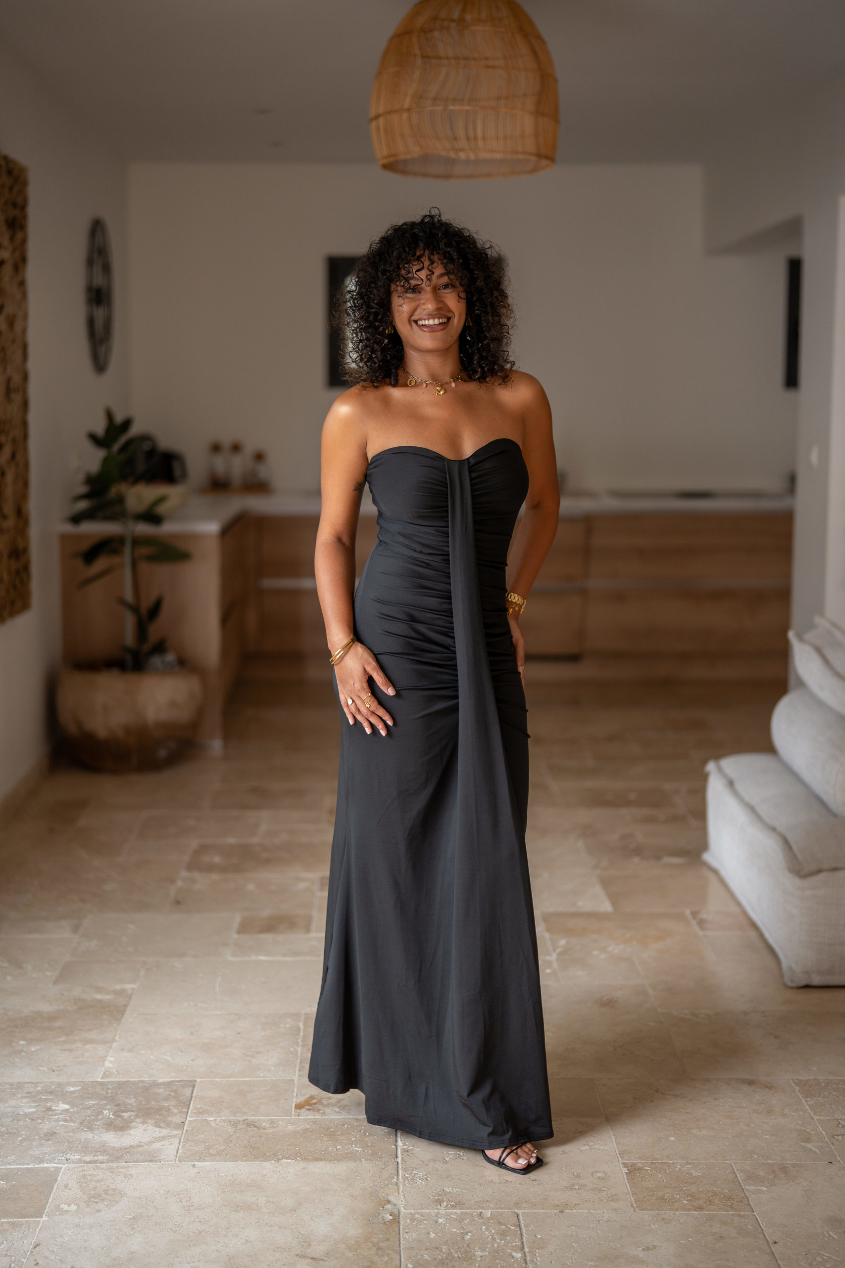 Robe bustier moulante, Bordeaux, L