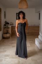 Robe bustier moulante, Noir, L