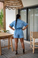 Combinaison short jeans, Bleu jeans, 34