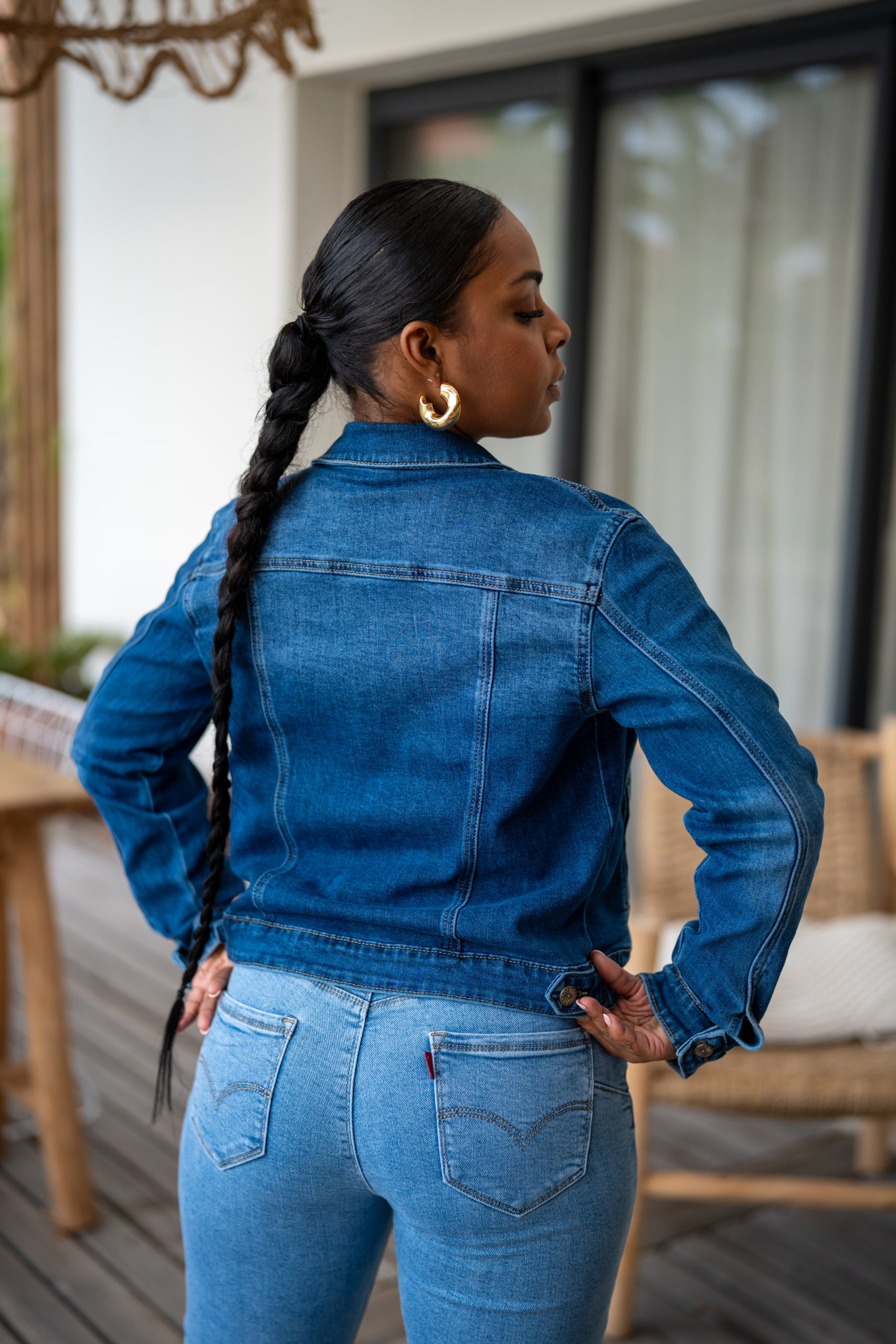 Veste jeans, Bleu jeans, 34