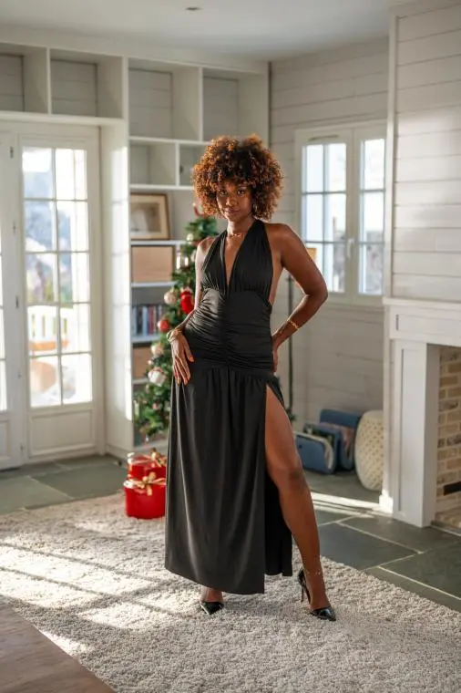 Robe moulante , Blanc, L