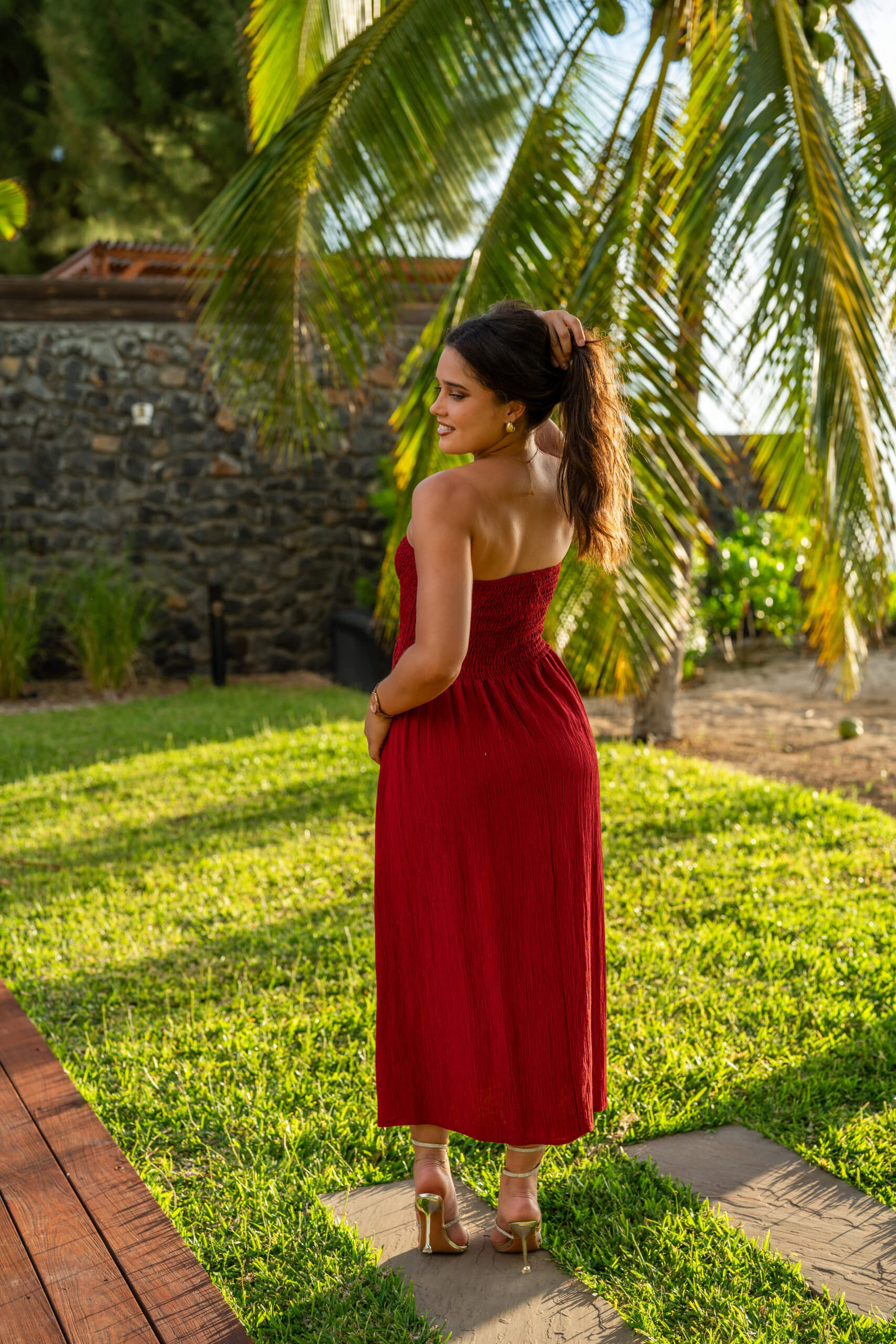 Robe bustier gaufr&eacute;e, Blanc, Taille unique