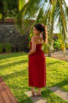 Robe bustier gaufrée, Blanc, Taille unique