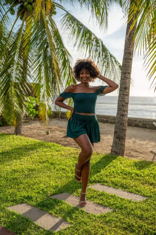 Jupe short gaufrée, Noir, Taille unique