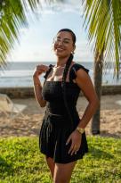 Top gaufré, Vert sapin, Taille unique