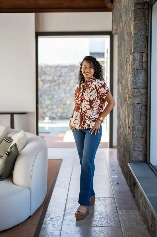 Chemisier imprimée à fleurs, Marine, L/XL