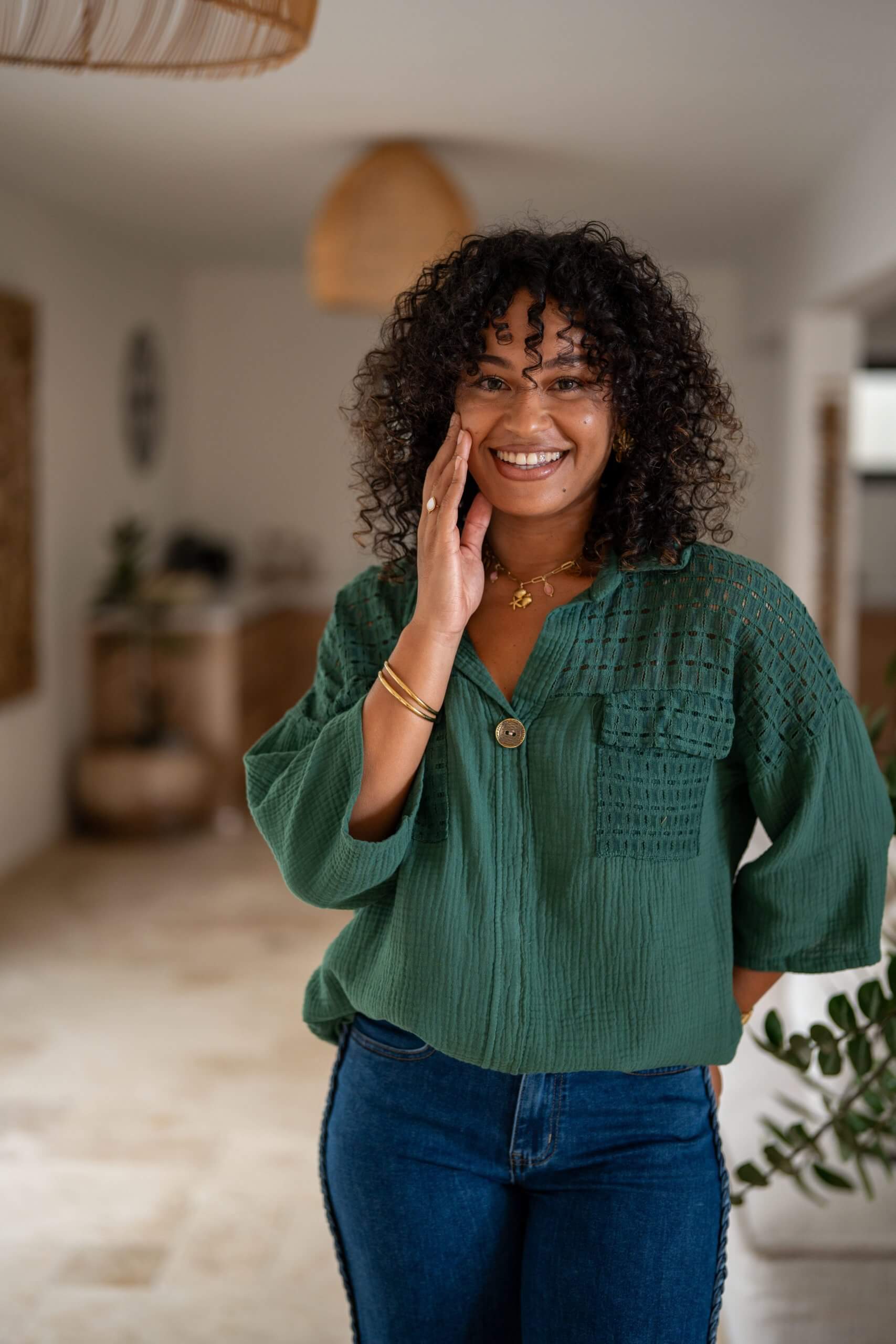 Chemisier gaze de coton