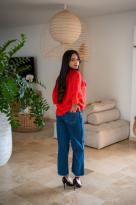 Chemisier gaze de coton, Chocolat, Taille unique