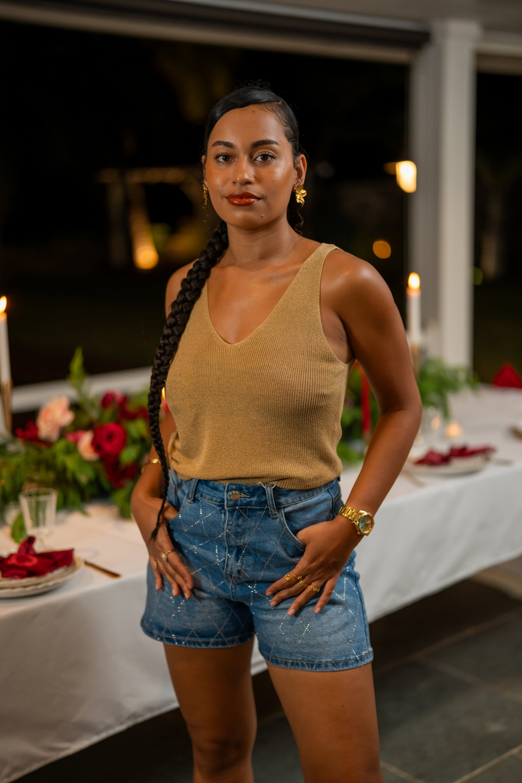 Short &agrave; strass