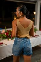 Short à strass, Bleu jeans, 34