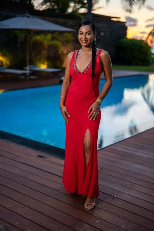 Robe longue habillée, Bleu, L