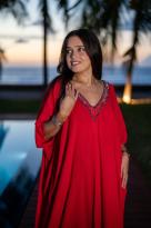 Robe courte style poncho, Noir, L