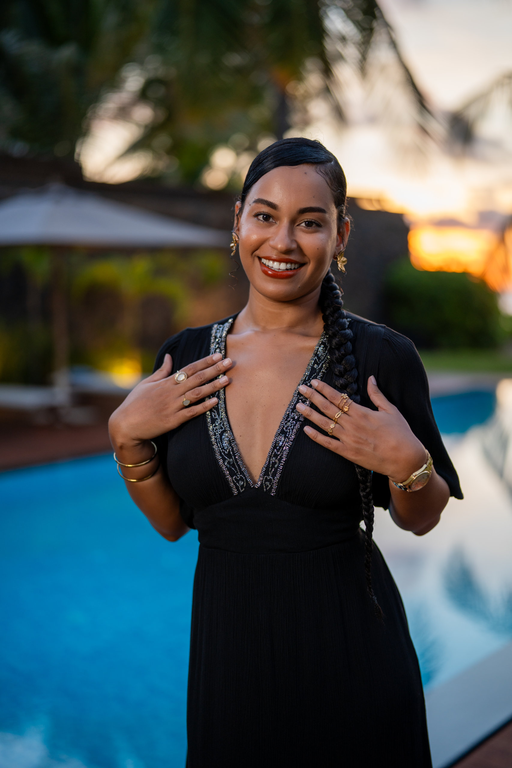 Robe longue habill&eacute;e