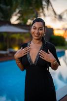 Robe longue habillée, Rouge, L