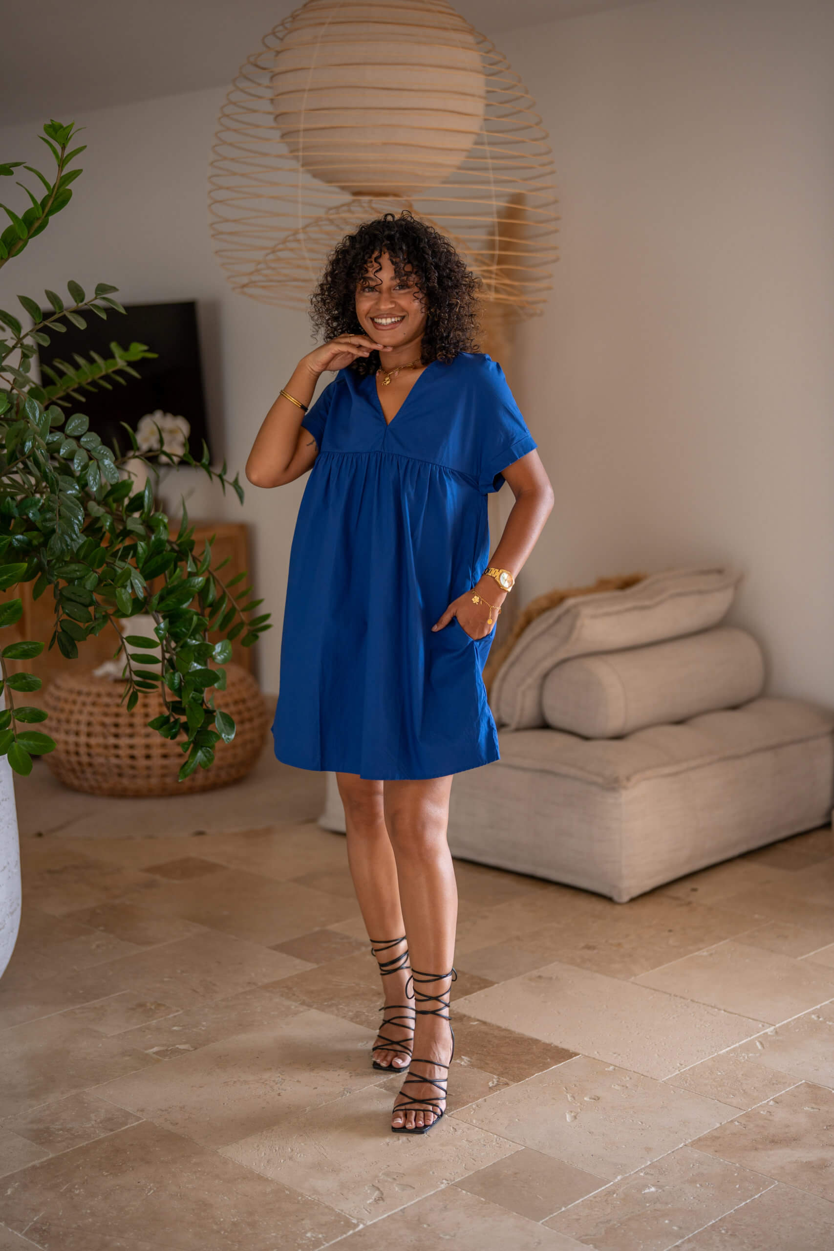 Robe babydoll, Vert matcha, L/XL