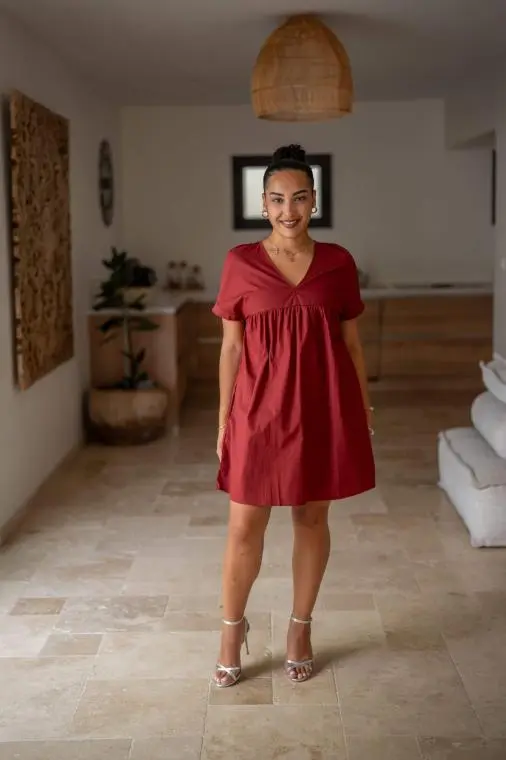 Robe babydoll, Vert matcha, L/XL