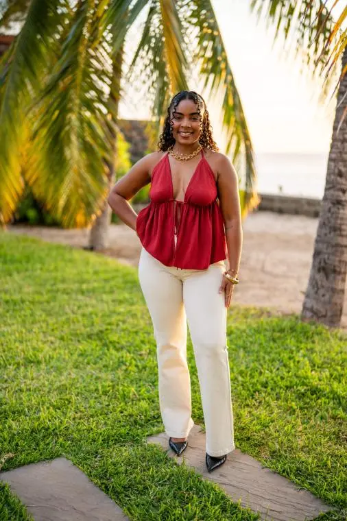 Crop top à bretelles, Rouge, Taille unique