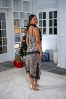 Top nuisette léopard, Marron, Taille unique