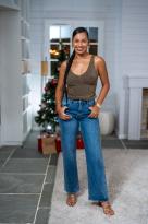 Débardeur brillant, Doré, Taille unique