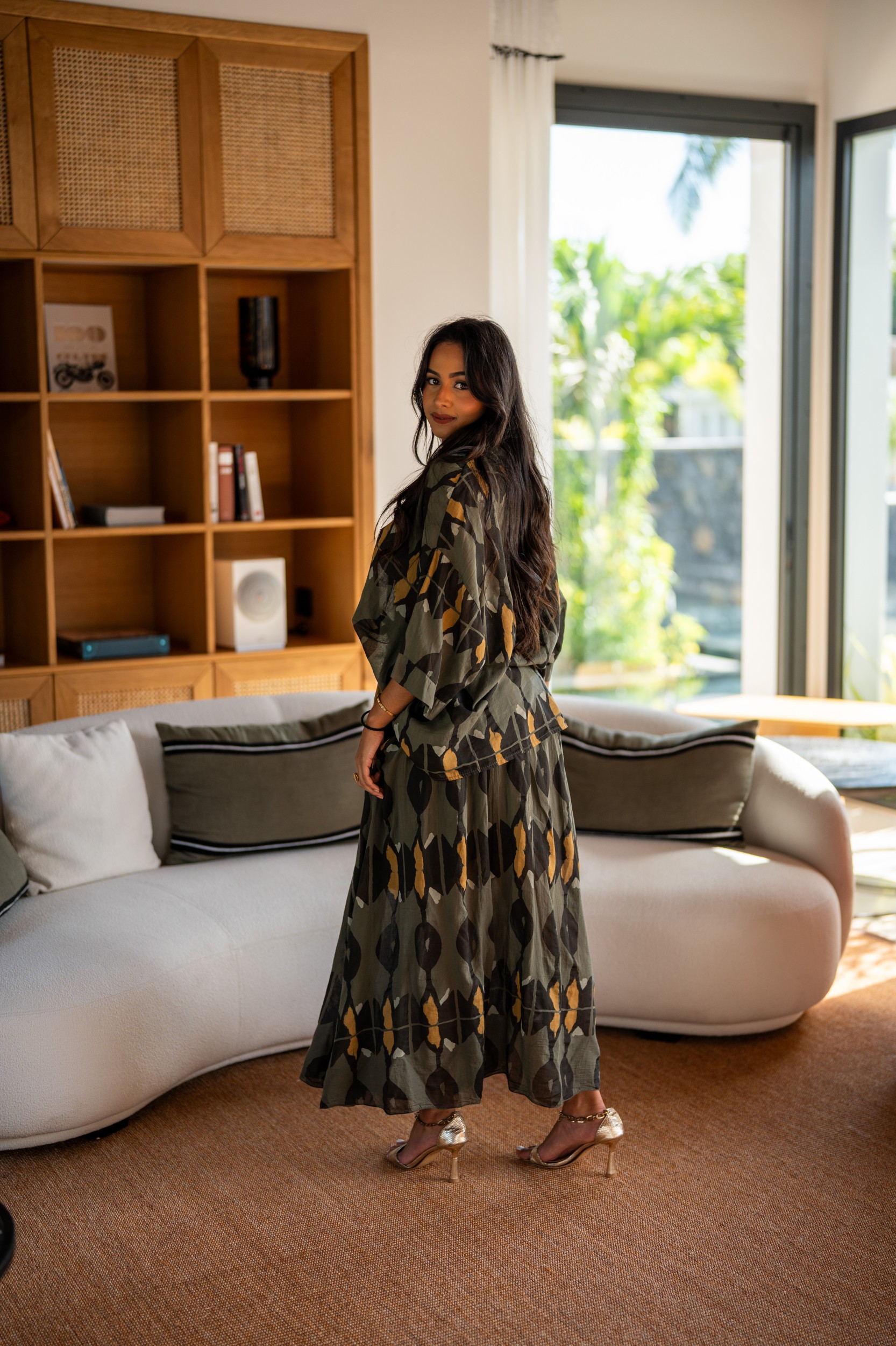 Chemise imprim&eacute;e, Rouille, Taille unique