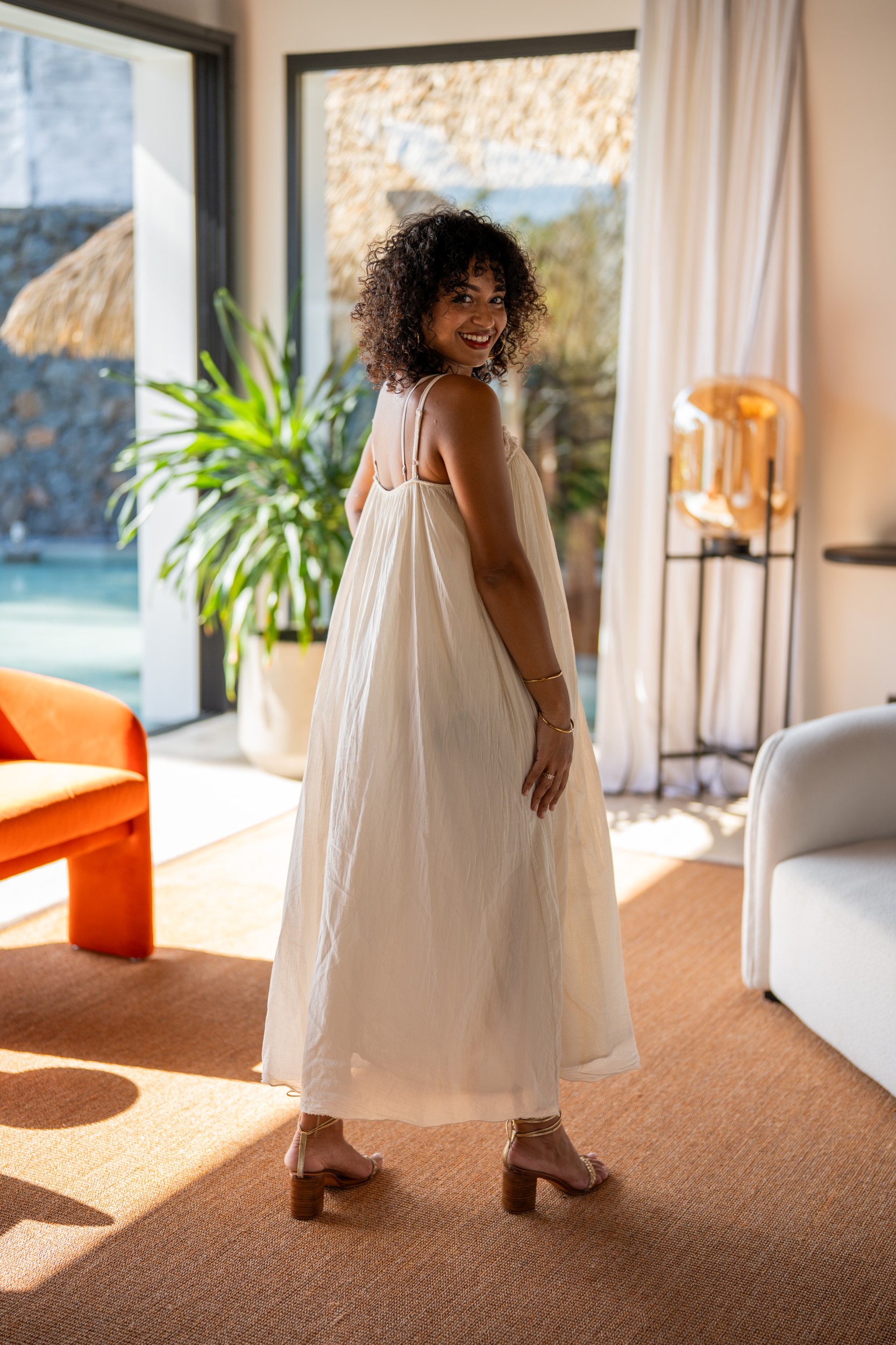 Robe unie (doublure), &Eacute;cru, Taille unique