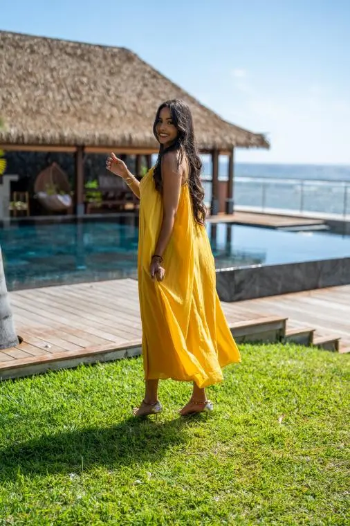 Robe unie (doublure), Écru, Taille unique