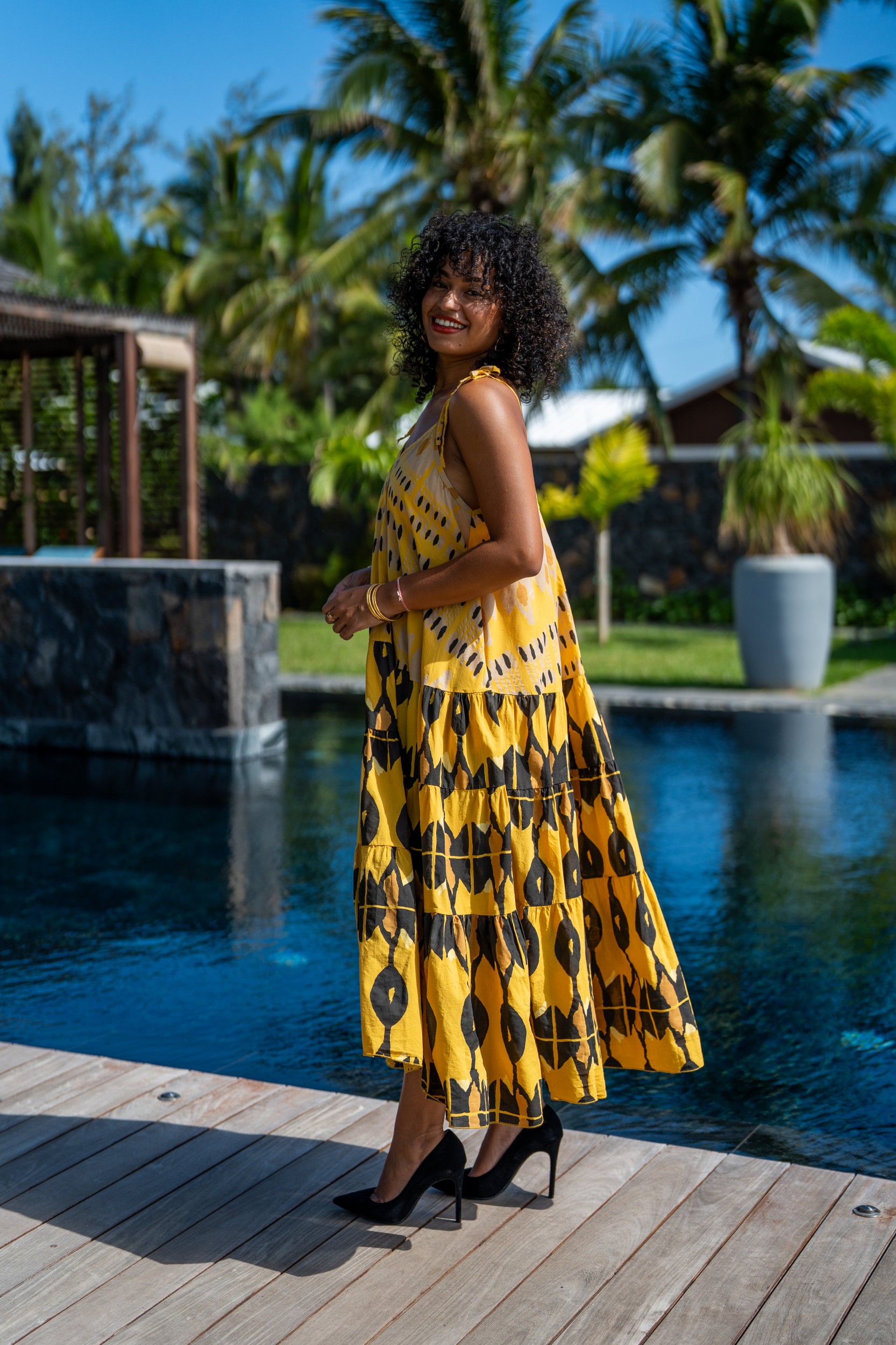 Robe imprim&eacute;e , Rouille, Taille unique