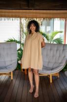 Robe courte unie, Rouille, Taille unique