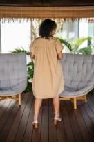 Robe courte unie, Rouille, Taille unique