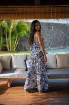 Combinaison imprimée fleurs, Vert olive, Taille unique