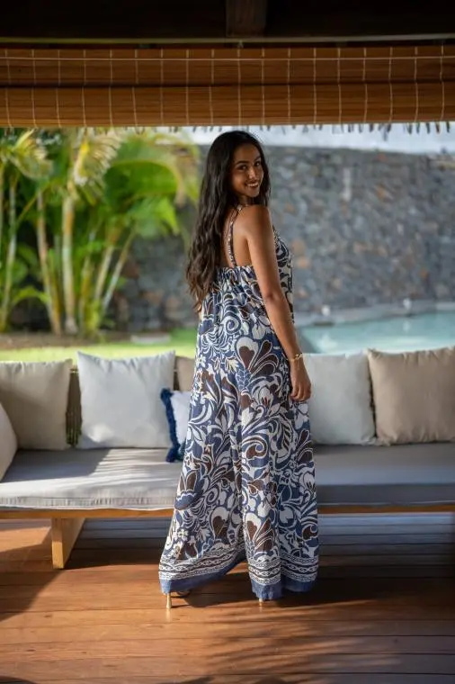 Combinaison imprimée fleurs, Vert olive, Taille unique