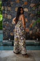 Combinaison imprimée fleurs, Vert olive, Taille unique