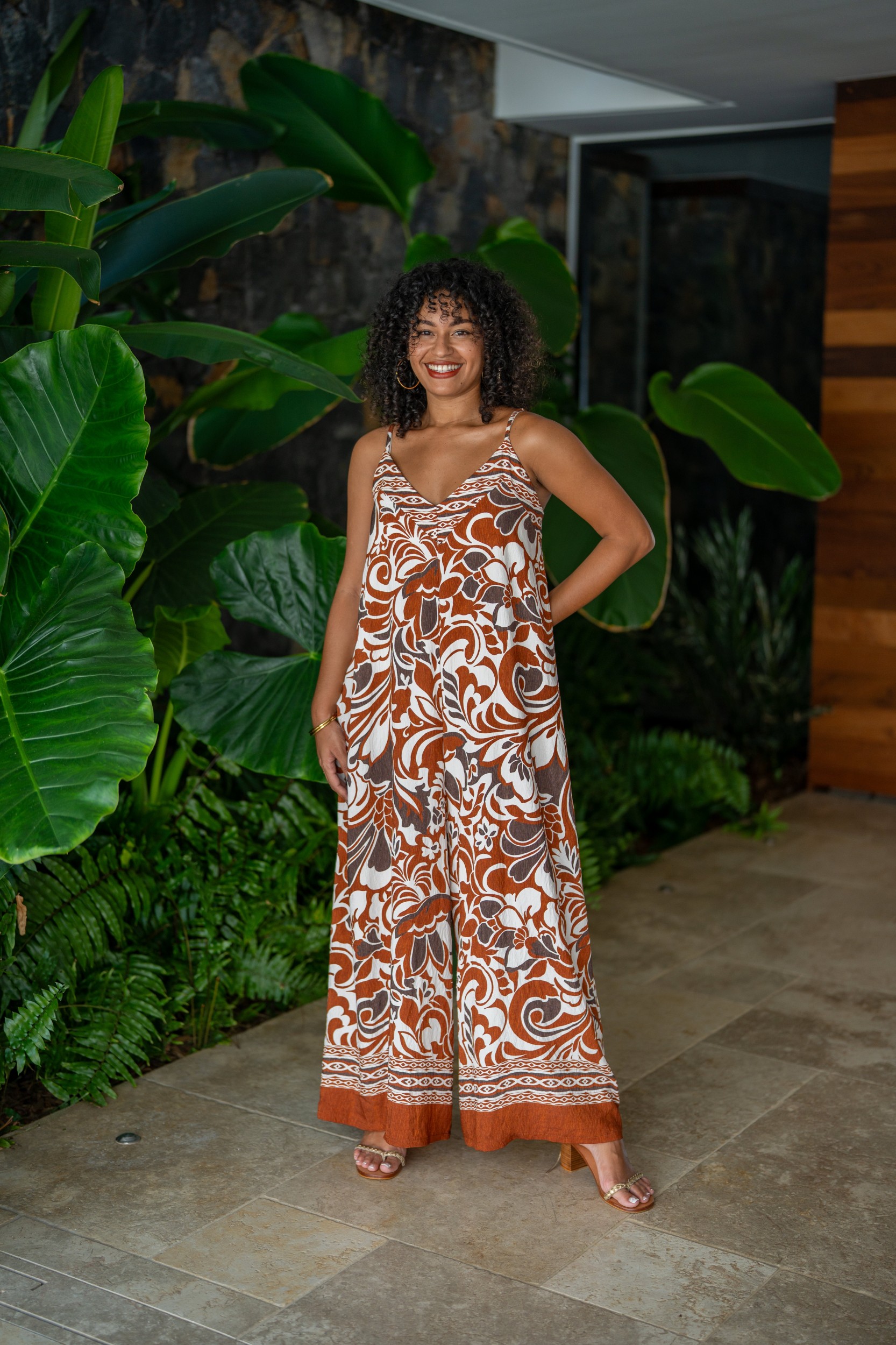 Combinaison imprim&eacute;e fleurs