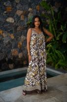 Combinaison imprimée fleurs, Vert olive, Taille unique