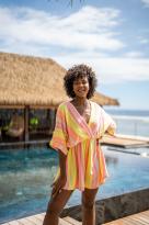 Combinaison short , Corail, Taille unique