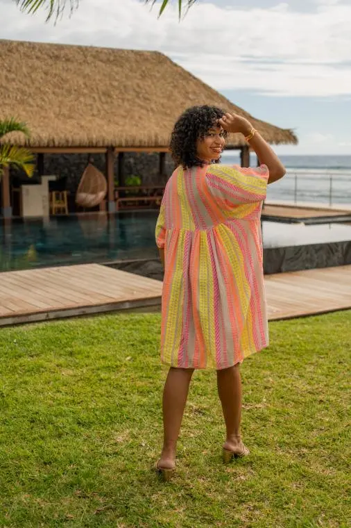 Robe courte , Écru, Taille unique