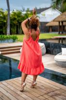 Robe courte unie à bretelles, Blanc, Taille unique