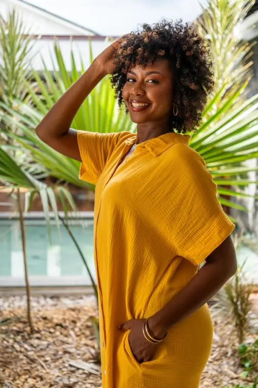 Robe chemise , Corail, Taille unique