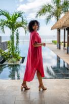 Robe chemise , Corail, Taille unique