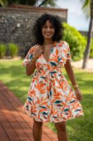 Robe imprimée fleurs, Vert, L/XL