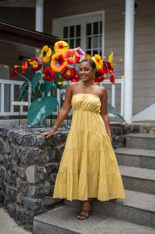 robe bustier brodée, Écru, Taille unique