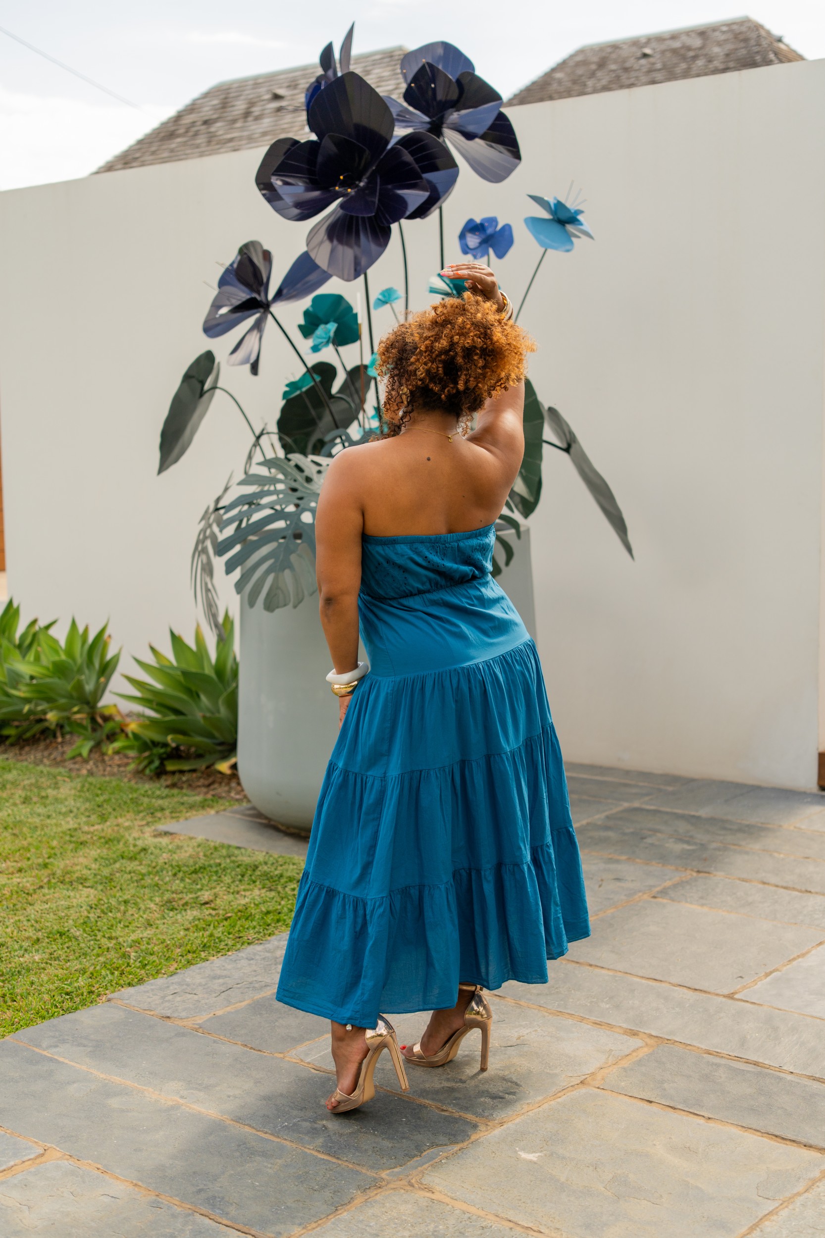 robe bustier brod&eacute;e, &Eacute;cru, Taille unique