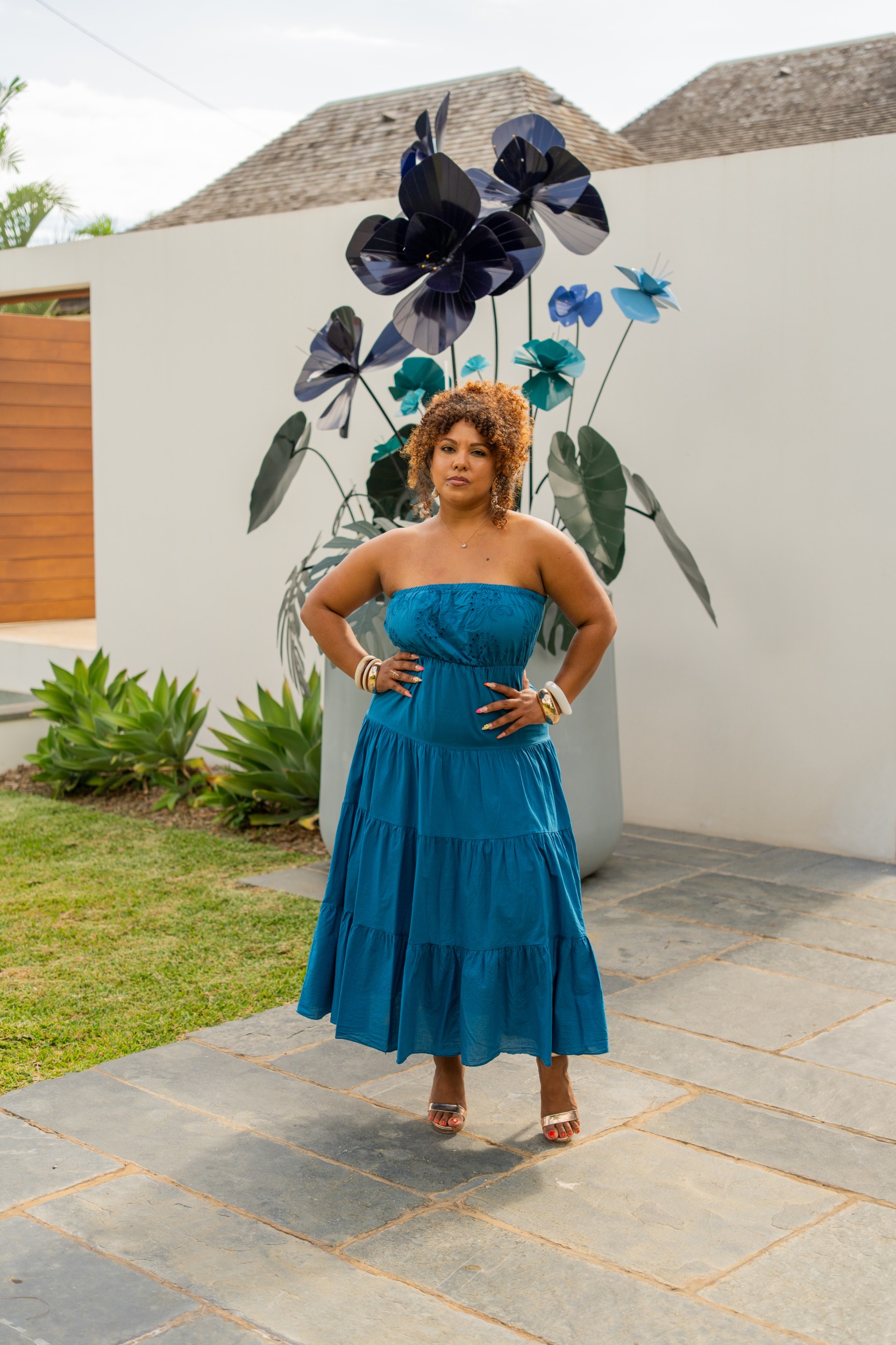 robe bustier brod&eacute;e, &Eacute;cru, Taille unique