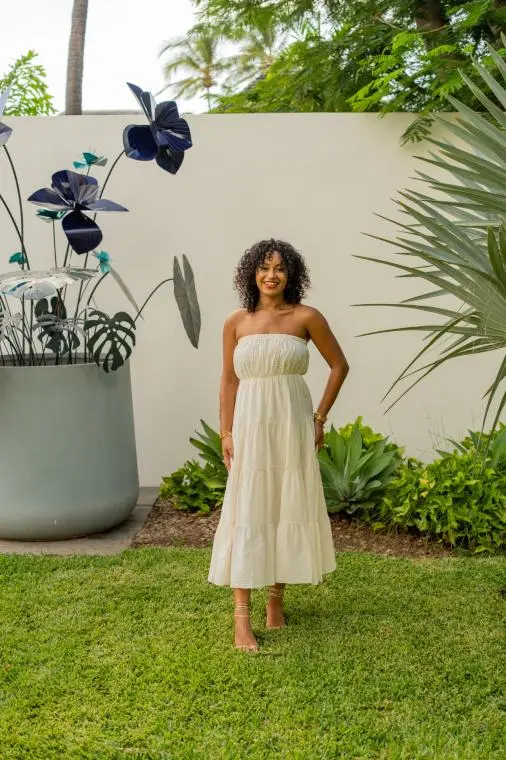 robe bustier brodée, Écru, Taille unique