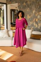 Robes mi longue avec haut en maille, Écru, Taille unique