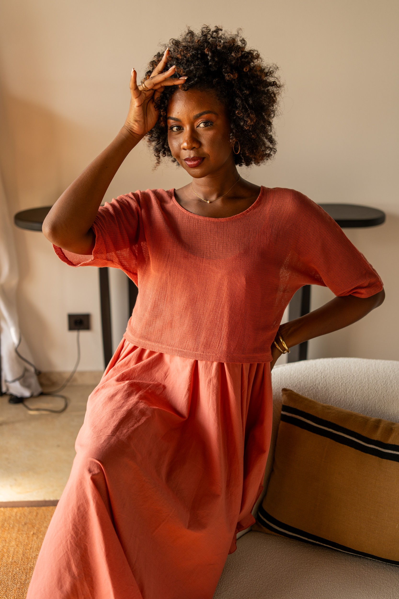 Robes mi longue avec haut en maille