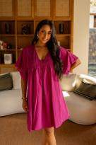 Robe courte , Magenta, Taille unique